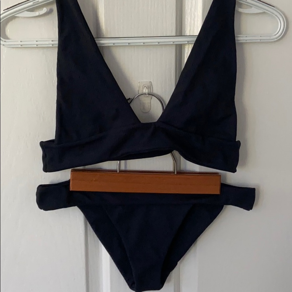 MGS navy ribbed bikini